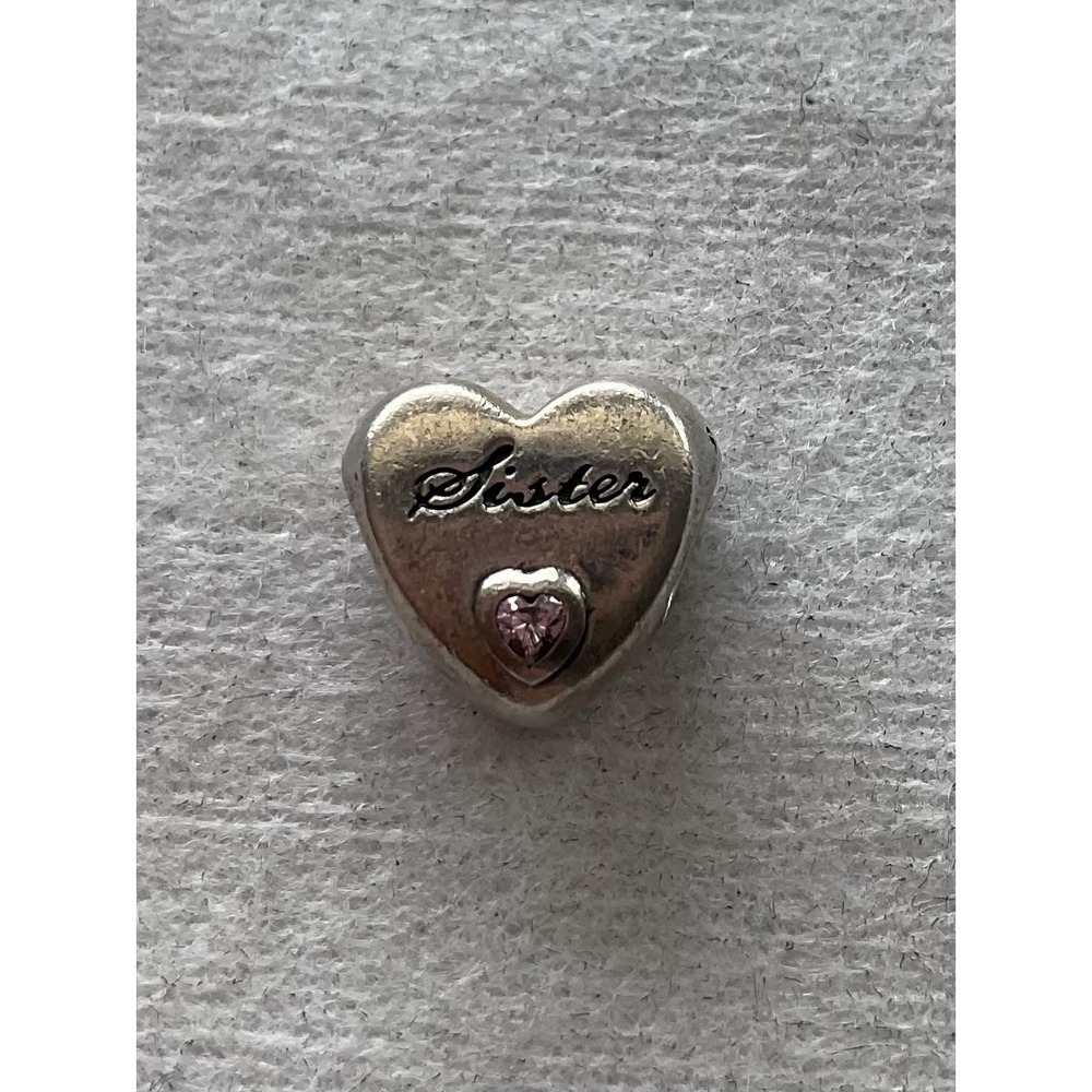 Pandora Sister Heart Charm ALE 925 Sterling Silver